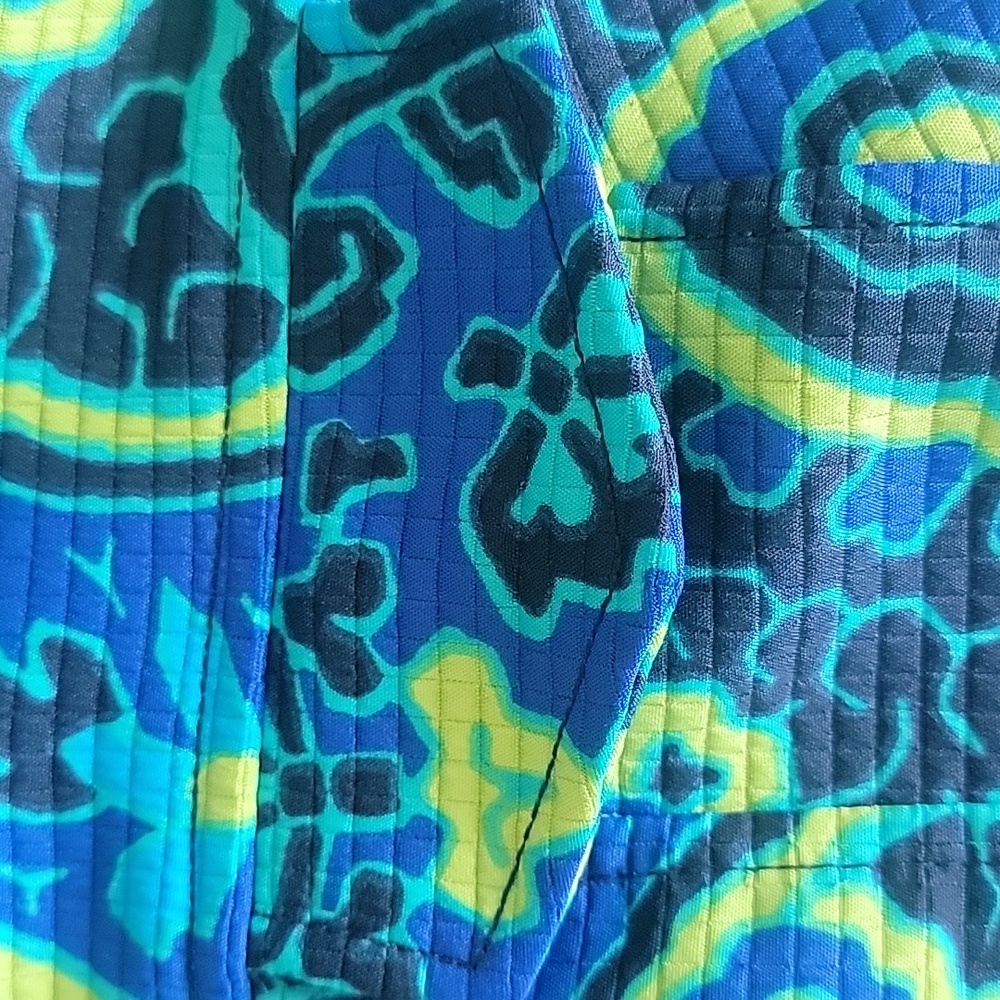 Ruby Rd. Jacket. Quilted Patterned Blue, Black, T… - image 7